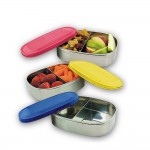 Stainless Steel Food Container W/Tinted Lids